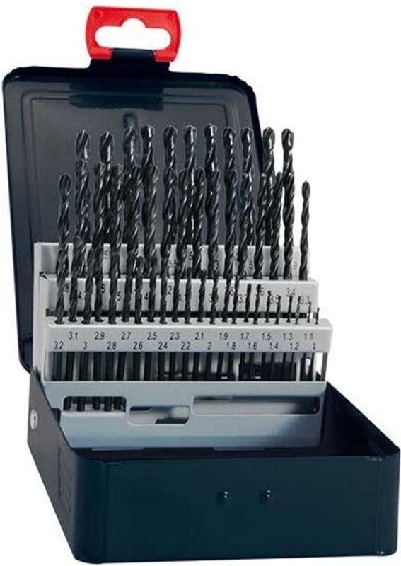 Thumbnail - Fortis Spiralbohrer-Set DIN338 HSS rollgewalzt Typ RN 1,0-10,5mm + Kernlochbohrer