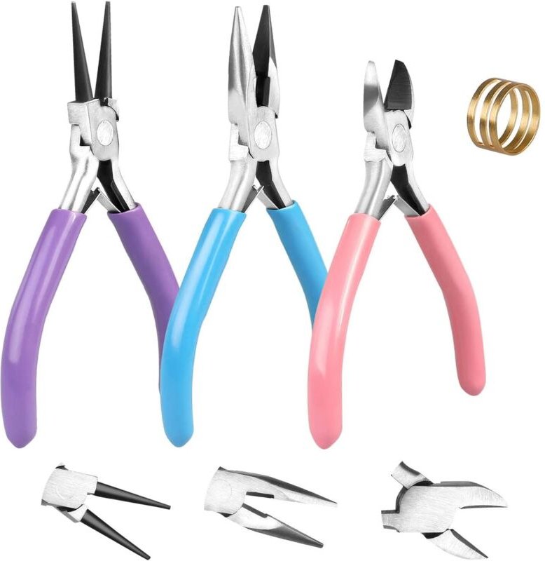 Schmuckzange – 3 Zangen, Schmuckwerkzeug mit Ringöffner – zum Schneiden von Schmuck