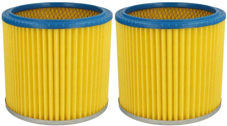 2x Faltenfilter Ersatz für Kärcher 6.904-170.0 für Staubsauger - Patronenfilter, Blau Gelb - Vhbw