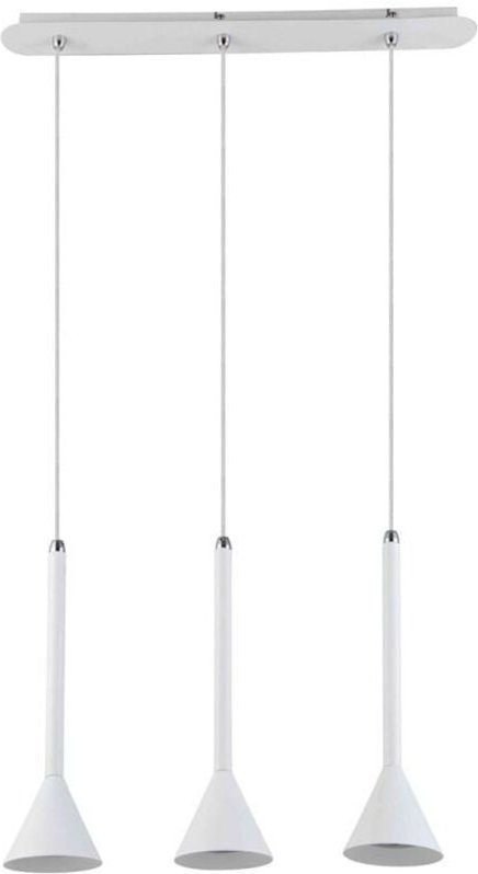 Anela wh - Moderne hängende Pendelleuchte White 3 Light mit weißer Schatten-LED, GU10 - Italux