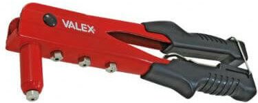 Iperbriko - Nietgerät für Nieten, 4 austauschbare Stahlköpfe, Zangenpistole Valex