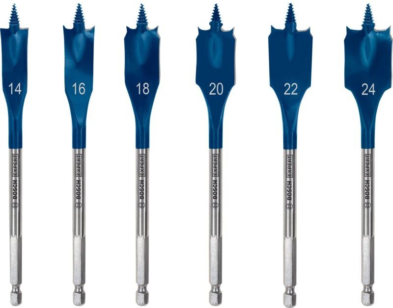 Bosch - Accessories 2608900332 Holz-Fräsbohrer-Set 14 mm, 16 mm, 18 mm, 20 mm, 22 mm, 24 mm Gesamtläng