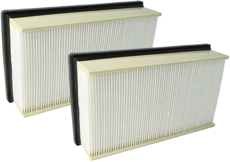 2x Flachfaltenfilter kompatibel mit Kärcher nt 55/1 Tact Te, nt 55/1 Tact Nass- und Trockensauger, Staubsauger - Filtere...