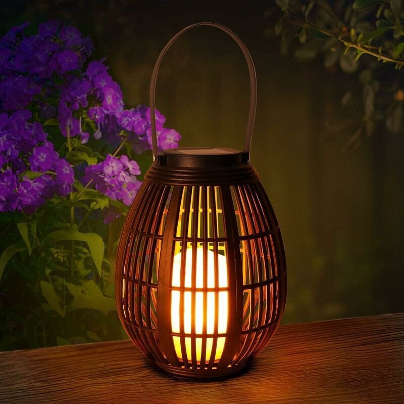 Solarlaterne, Solarlaterne für den Außenbereich, LED-Kerze, dekorative wasserdichte Hängelampe, Gartenbeleuchtung für Ga...