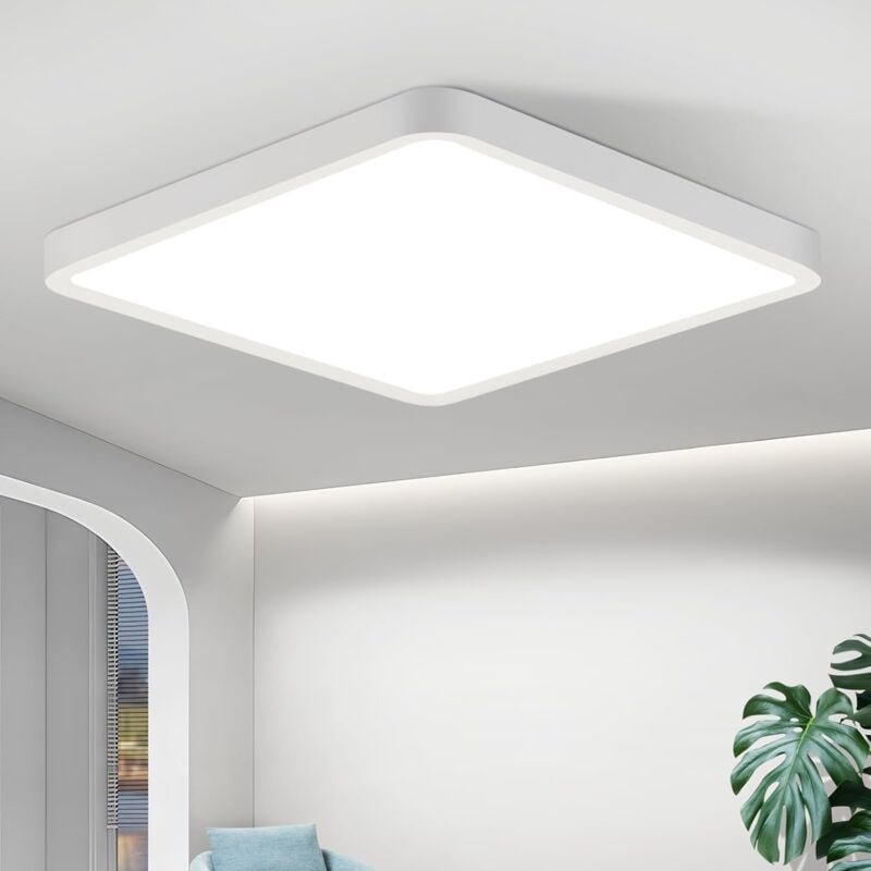 Thumbnail - Deckenleuchte Flach GBLY Deckenlampe LED - 23CM Badezimmerlampe Weiß 18W Flurlampe Deckenbeleuchtung 6500K Küchenlampe E...