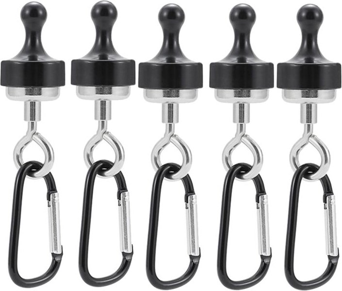 5 StüCk Magnetischer Karabiner-SchlüSselanhäNger, Camping-Schnappclip, D-Typ-Schnalle, Outdoor-Zelt-ÜBerdachung, HäNgend...