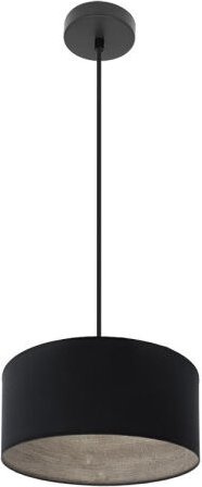 Tania Pendelleuchte 1xe27 Schwarz/Schwarz-Holz Grau Regx30x30 Cm - Fabrilamp