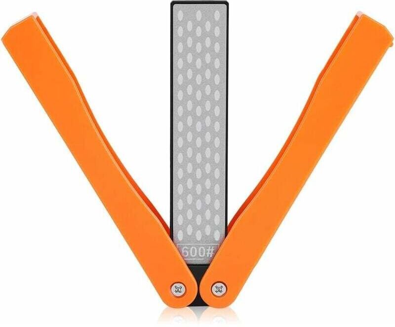 Shining House - Messerschärfer mit Körnung 400/600, klappbares doppelseitiges Diamant-Schleifstein-Werkzeug für Camping-...