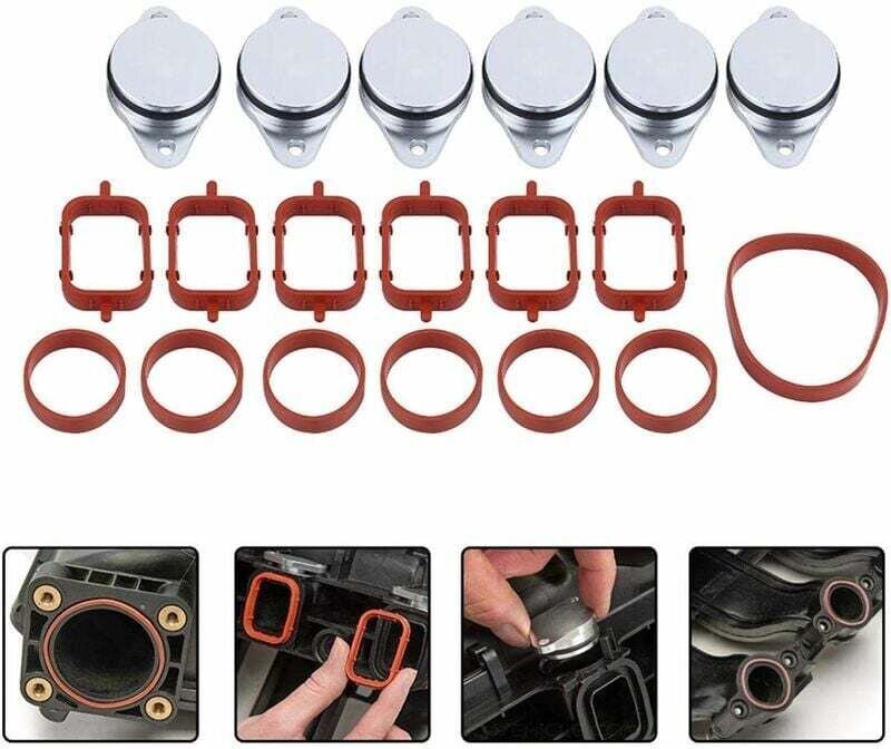 Linghhang - Ansaugkrümmerdichtung, Reparatur-Ersatz-Ventilkappen-Set für bmw 320D 330D 520D 525D 530D 730D mit Ansaugkrü...