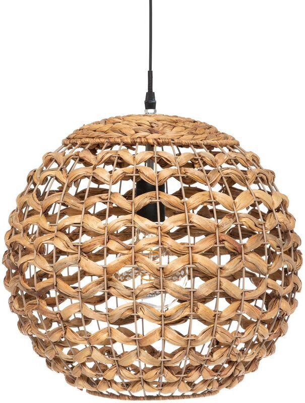 Hängeleuchte sand mit Lampenschirm aus Hyazinth, ø 38 cm