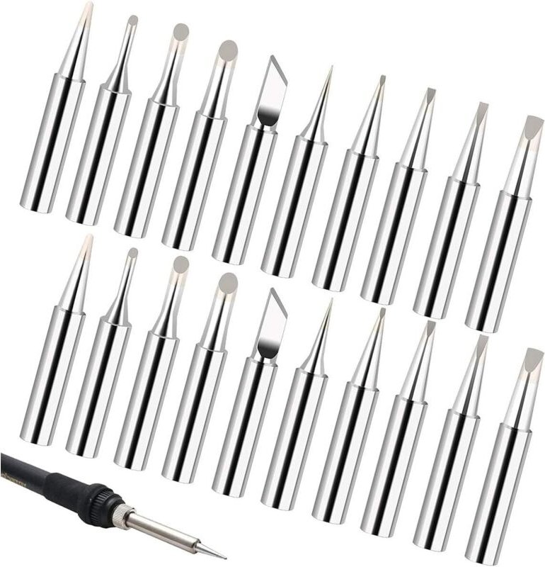 20-teilige Lötkolbenspitze, Schweißen, Ersatzlötkolbenspitzen, 900M Lötkolbenspitze, Lötkolbenspitzen-Kit für Lötstation