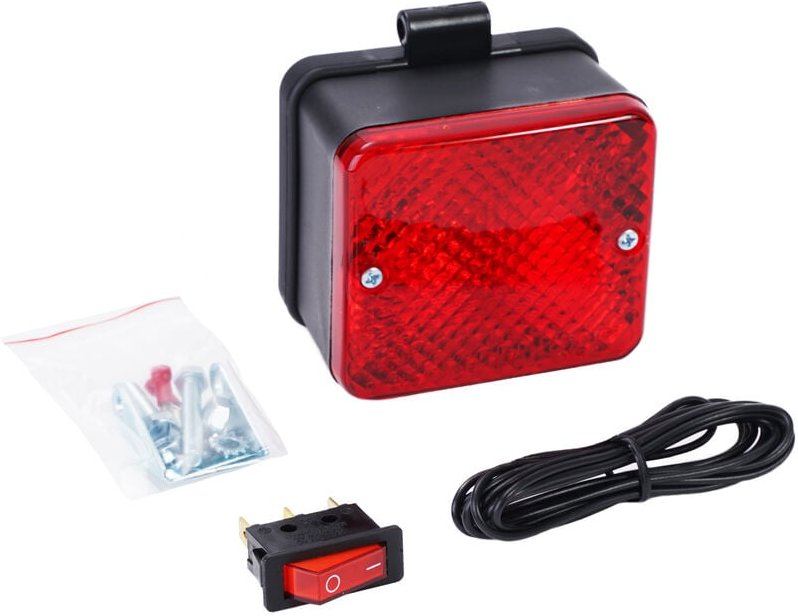 Nebelschlussleuchte 12V mit Halterung + Schalter