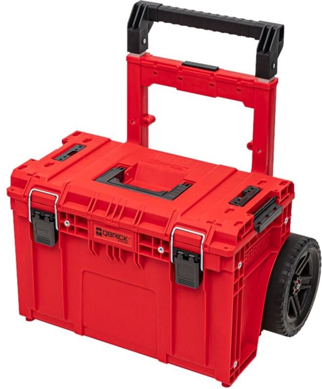 Prime Cart red ultra hd Custom stapelbar 590 x 425 x 660 mm 37 l IP66 100 kg belastbar mit Doppelteleskopstiel aus Alumi...