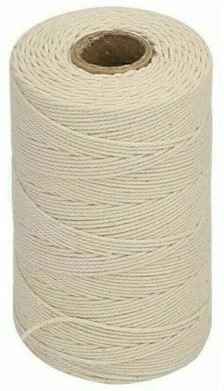 Beige Baumwollschnur – 1 mm Baumwoll-Kochschnur, 200 m Naturbaumwollfaden – zum Kochen von Geflügel, zur Wurstherstellun...