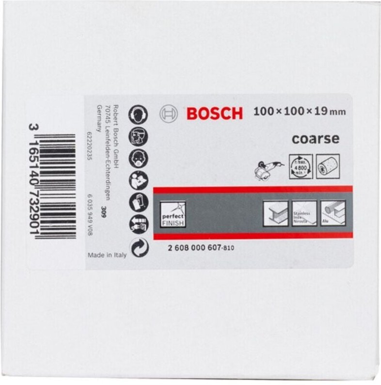 Vliesschleifwalze für Satinierer, 19 mm, grob, 100 mm - Bosch