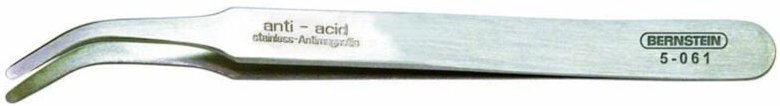 Bernstein Tools For Electronics - 5-061 SMD-Pinzette 2ab sa Flach-rund, gebogen 115 mm