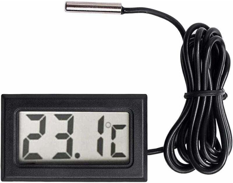 Digitales LCD-Thermometer, Temperaturanzeige, Fühlersensor, Bereich: -50 °C bis +110 °C