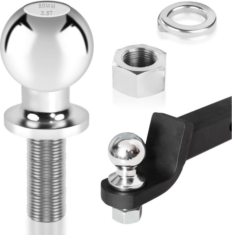 50mm Kugelkopf - Traktor Kugelkopf - Kugelkopf für Anhängerkupplung - Kugelkopfbolzen für Anhängerkupplung bis 3,5 Tonne...