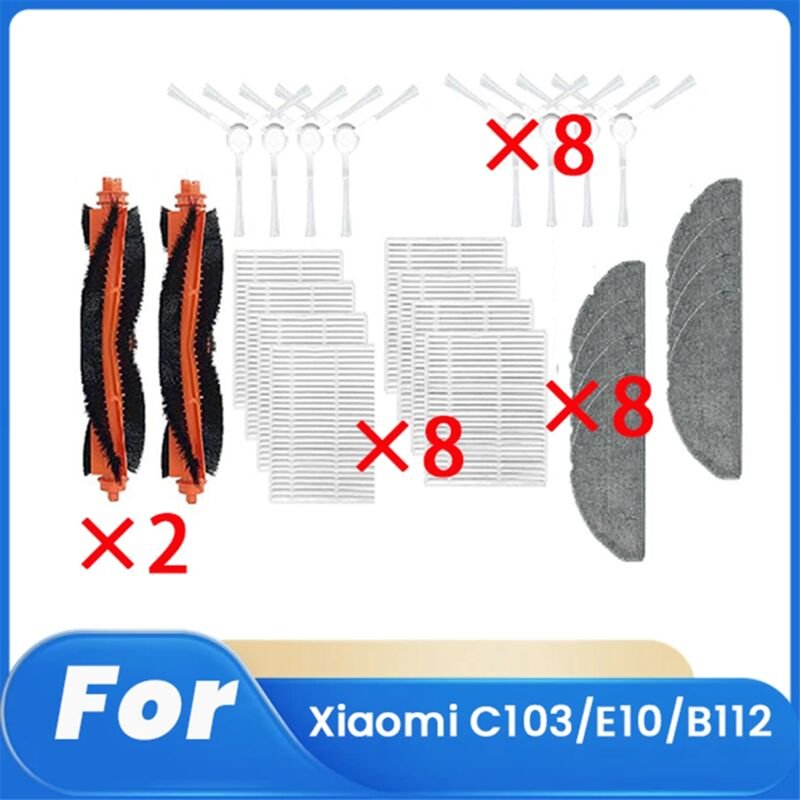 Für Roboter Staubsauger Mopp Zubehör Wichtigsten Seite Pinsel Filter Lappen Staub Tasche
