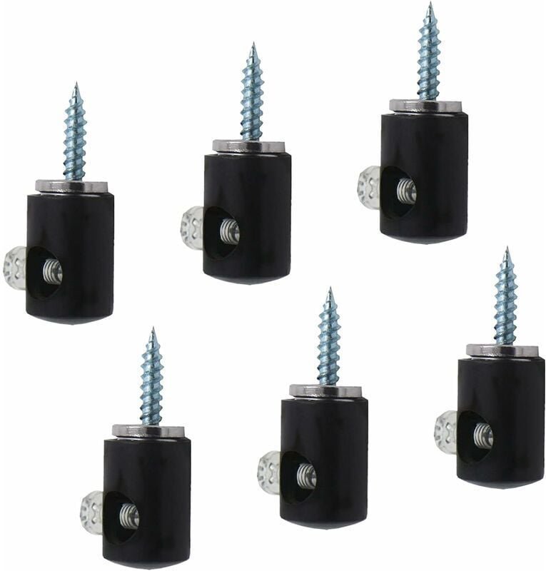 Shining House - 6er-Set Kronleuchter-Beleuchtungshaken, Kronleuchter-Haken, Deckenleuchte, Kabel (schwarz),