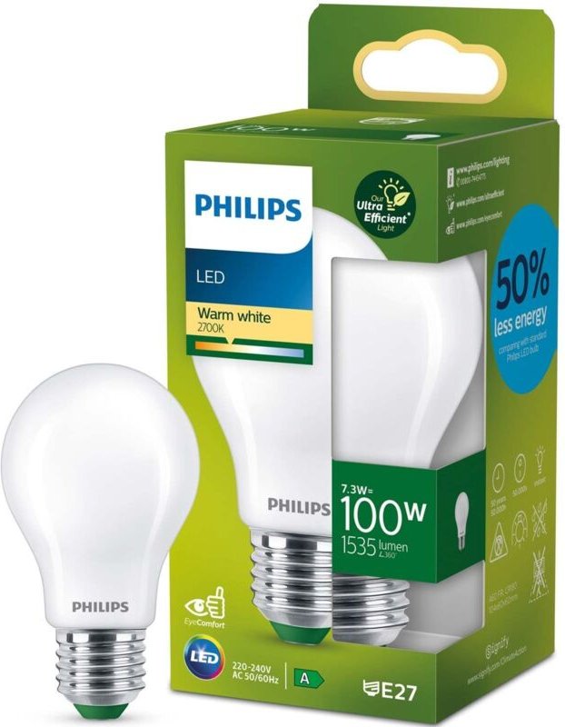 Led e27 normal 73 w 100 w mattiert 1535 lm 2700 k energieklasse a