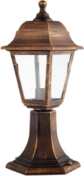 Fabrilamp - Basil Außenwandleuchte 1xe27 altgold ip44 polycarbonat 41.5x16.5d