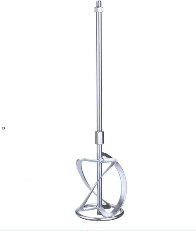 Set bestehend aus 1 Rührwerk für Farb- und Mörtelmischer (1 Zubehörteil, Gesamtlänge 58 cm, Mischdurchmesser 120 mm, M14...