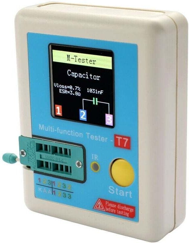 LCR-t7 Transistortester TFT Diode Triode Kapazitätstester ESR Tester NPN PNP MOSFET IR Multifunktionstester Multimeter
