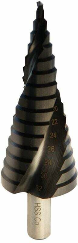 % Kobalt-Stufenbohrer für Edelstahl und Metall (4–32 mm/15 Stufen)