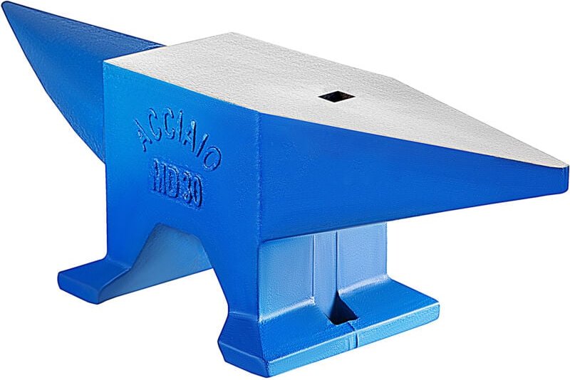 Hornamboss, 30 kg/66,1 Pfund Schmiedeamboss aus Stahl mit rundem Horn und robustem Loch, für Metallarbeiten, schwarz - M...