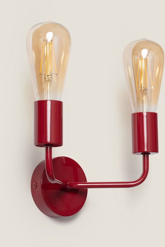 Wandleuchte Jayso 2 Spots Rot