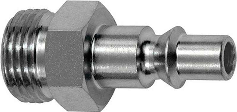 Nippel für Kuppl. nw 5,5, aro 210, Stahl gehärtet/verz., g 1/8 ag - Riegler