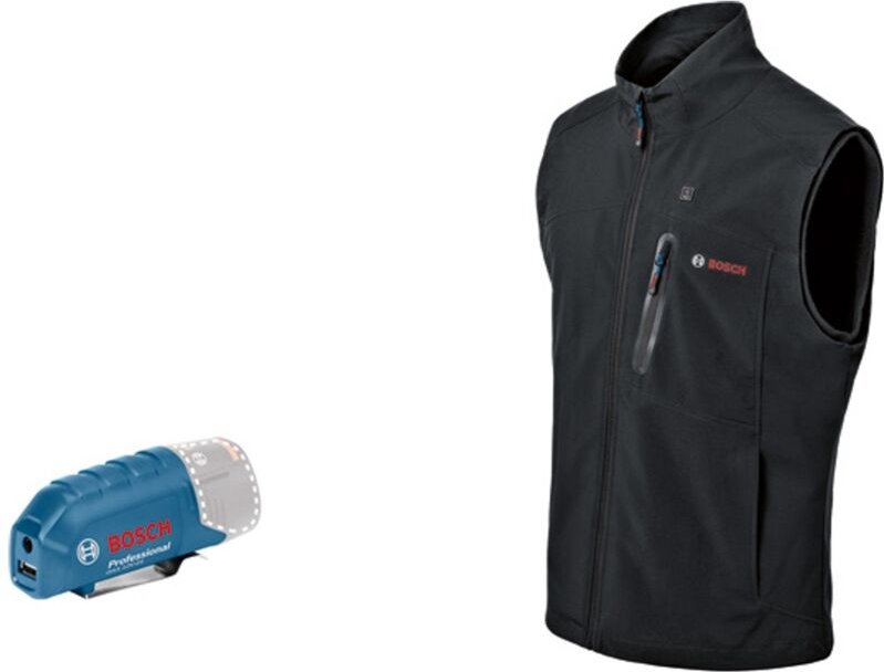 Bosch beheizbare Weste / Heizweste ghv 12+18V xa (Basic Version) ohne Akku, Gr. m schwarz