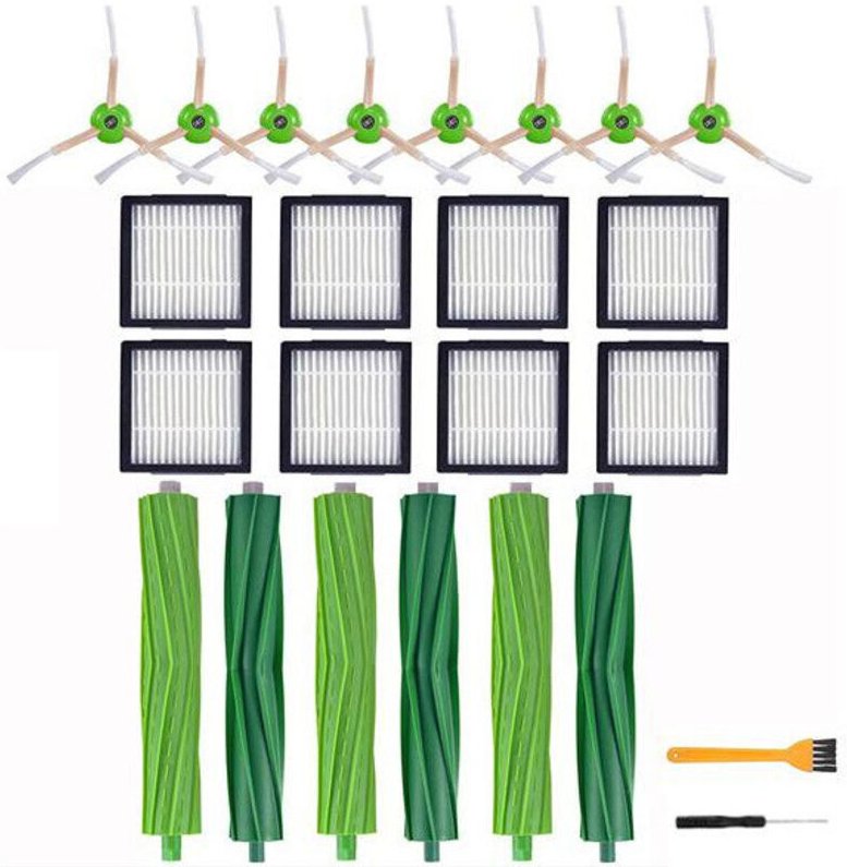 Passende Ersatzteile für iRobot i7 i7+ i3 i3+ i4 i4+ i6 i6+ i8 i8+ j7 E5 E6 E7, Zubehör für Roomba 3 Paar Hauptbürsten, ...