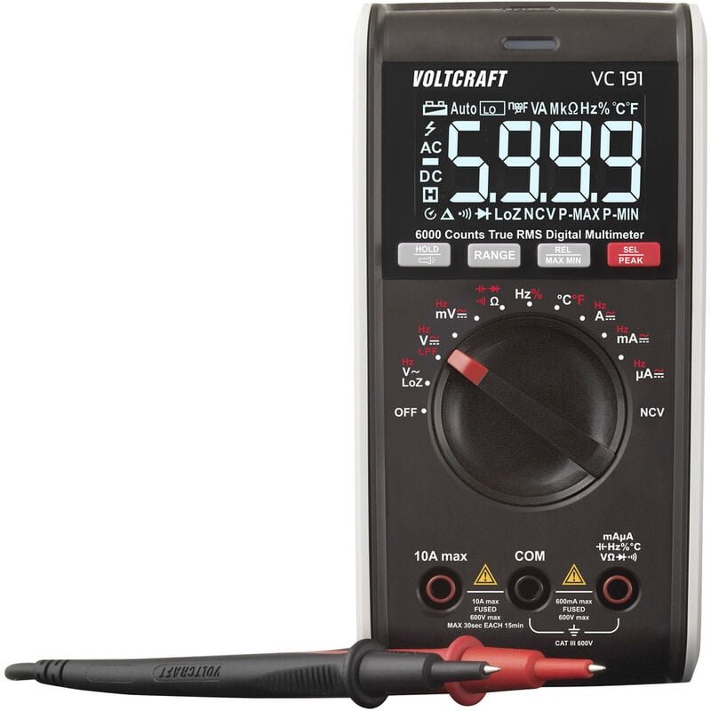 Voltcraft - VC191 Hand-Multimeter digital cat iii 600 v Anzeige (Counts): 6000