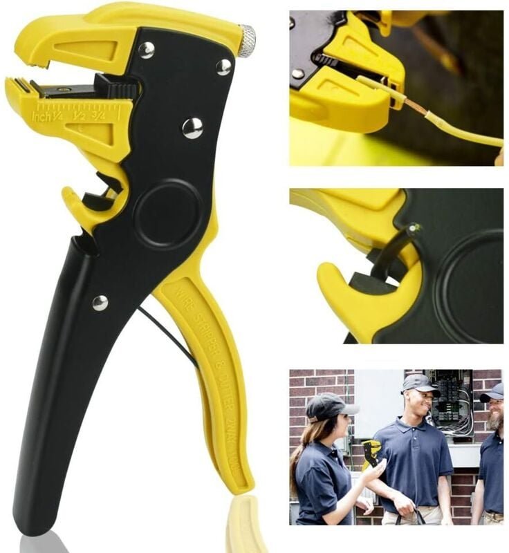 Fitags - Automatischer Abisolierer, 0,2–6 mm, verstellbarer isolierter Abisolierer, für professionelle elektrische Repar...