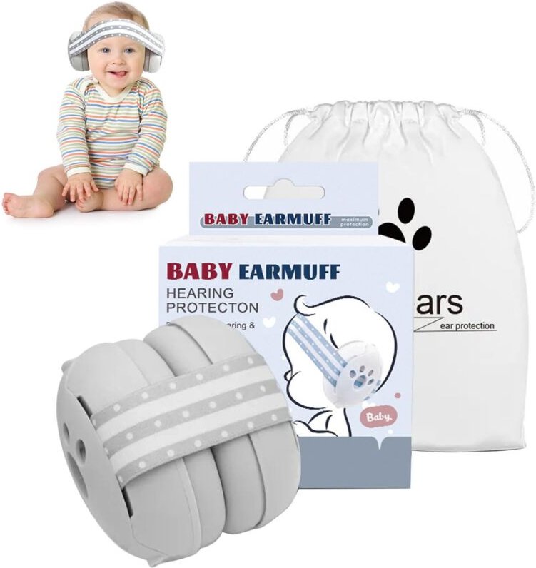 Baby-Kopfhörer mit Geräuschunterdrückung, 2-in-1-Kopfhörer mit Geräuschunterdrückung für Babys und Kleinkinder, Gehörsch...