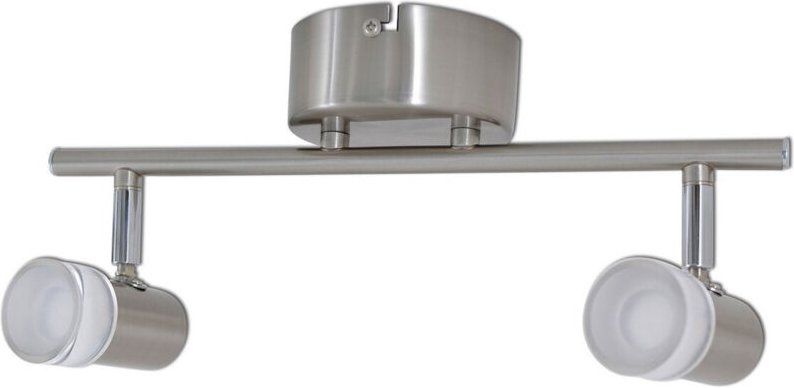 Naeve MALAGA LED Doppel-Deckenstrahler Stahl-Blank 3000K