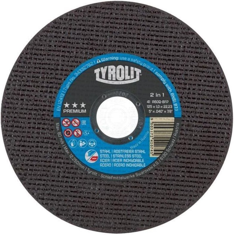 Tyrolit - Trennscheibe premium, Scheiben-Ø: 125 mm, 563200 125