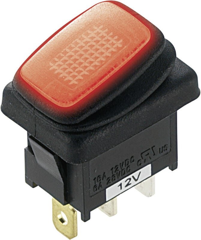 Tru Components - 1587935 Wippschalter TC-R13-66B8 12 v/dc 16 a 1 x Aus/Ein rastend 1 St.