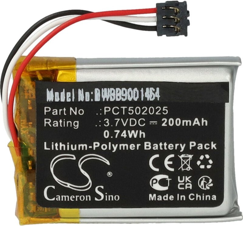 Vhbw - Akku kompatibel mit dji Mic mic rx, mic tx, mic Transmitter, Receiver Mikrofon (200 mAh, 3,7 v, Li-Polymer)