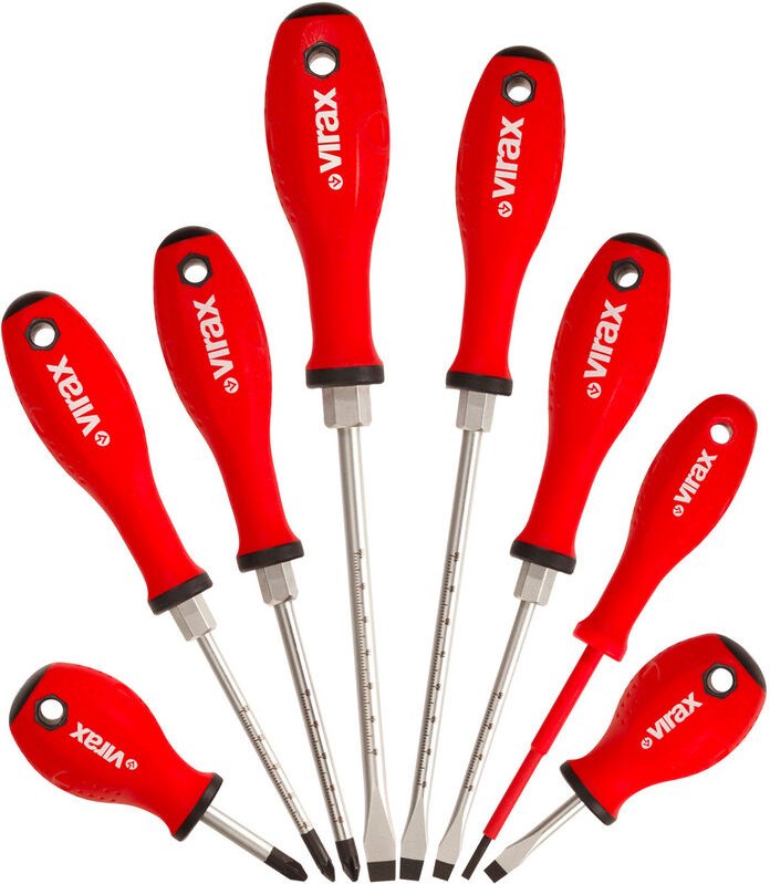 Satz von 8 magnetischen Schraubendrehern im Etui Virax 562034