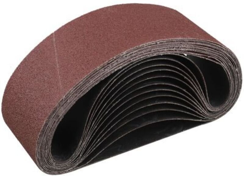 LaBlanc – Schleifband 75 x 533 mm, 12-teilig, Körnung 80, Schleifbandset