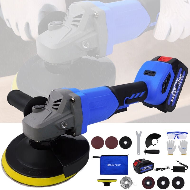 10000rpm 125mm Akku Winkelschleifer Trennschleifer Schleifmaschine 21V diy Tools