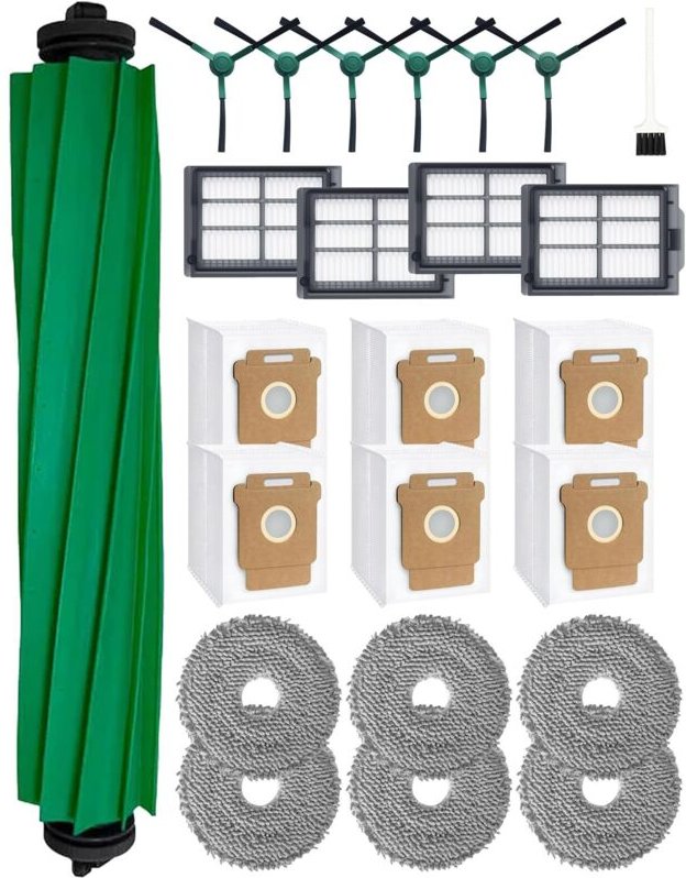 505 Zubehör-Set für iRobot Roomba Plus 405/505 Kombo-Roboterstaubsauger, Plus 405 Kombo-Zubehör: 1 Hauptbürste, 6 Seiten...