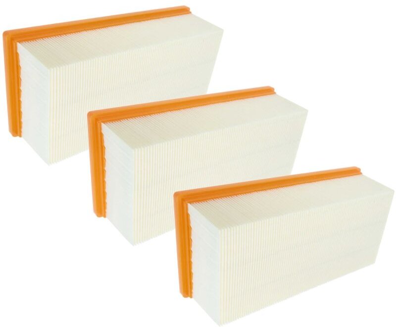 Thumbnail - Set 3x Flachfaltenfilter kompatibel mit Kärcher nt 65/2 Ap Industriestaubsauger, Nass- und Trockensauger, Staubsauger - ...