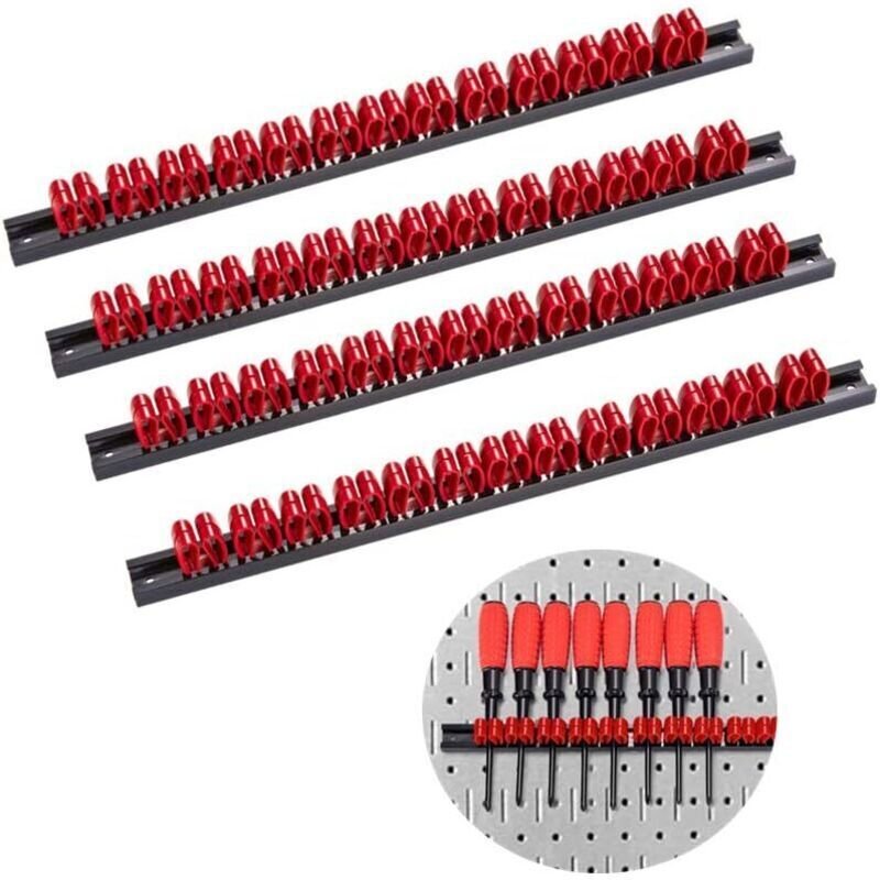 4-teiliges Schraubendreher-Set, Schraubendreheraufbewahrung, 35 cm lange Stangen zur Wandmontage für Werkzeughalter in H...