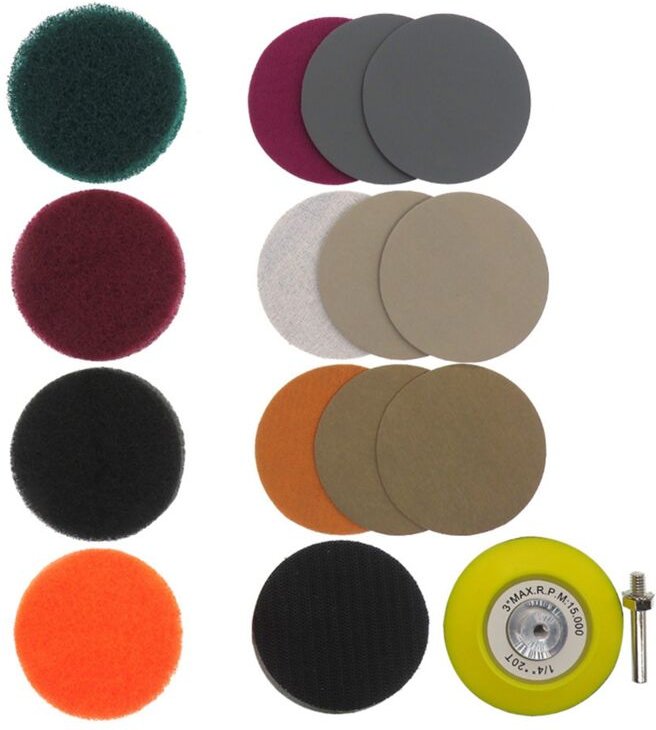 3-Zoll-Autoscheinwerfer-Renovierungs- und Reparaturwerkzeuge Beflockung Schleifpapier Polierlichtbeschichtung