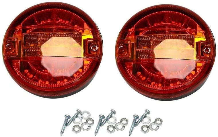 2x 5 Zoll led Runde Hamburger Rücklicht led Anhänger Rücklicht für lkw Auto Van Anhänger