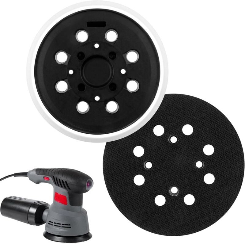 125-mm-Schleifpad, Schleifpad für Bosch, 125-mm-kompatibles Schleifpad für Exzenterschleifer Bosch PEX 300/400 AE (2 Stü...